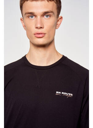Tricou negru TOURIST LEMC bărbat