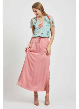 Fustă lungă roz VILA femeie