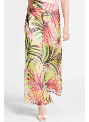 Pantalon evazat galben GUESS femeie
