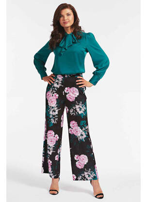 Pantalon evazat negru GUESS femeie
