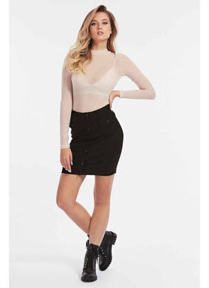 Fustă scurtă negru GUESS femeie