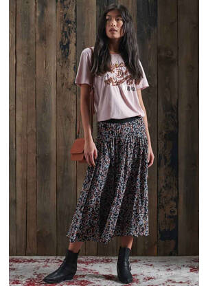 Tricou roz SUPERDRY femeie