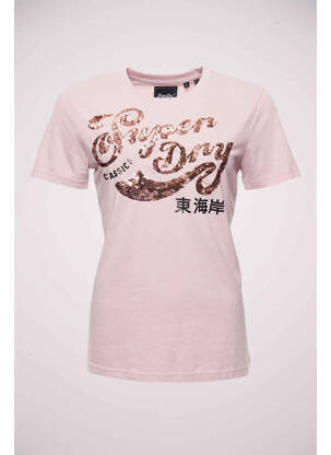 Tricou roz SUPERDRY femeie
