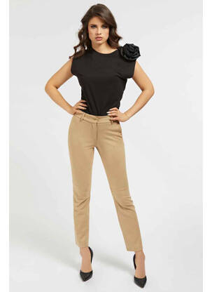 Pantalon slim bej GUESS femeie