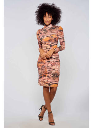 Rochie scurtă maro GUESS femeie