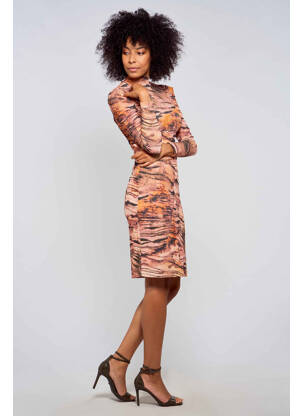 Rochie scurtă maro GUESS femeie