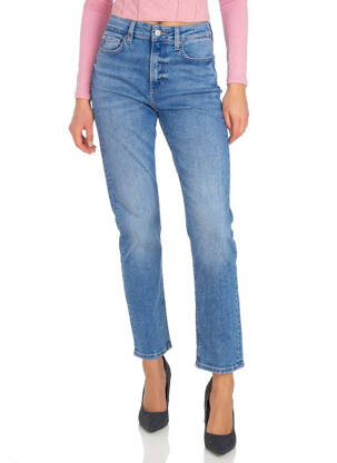 Blugi cu croială dreaptă albastru GUESS femeie