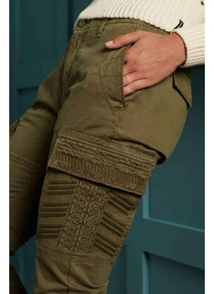 Pantalon cargo verde SUPERDRY femeie