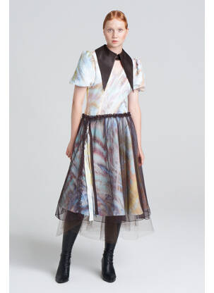 Rochie midi maro YOUNG DESIGNERS femeie