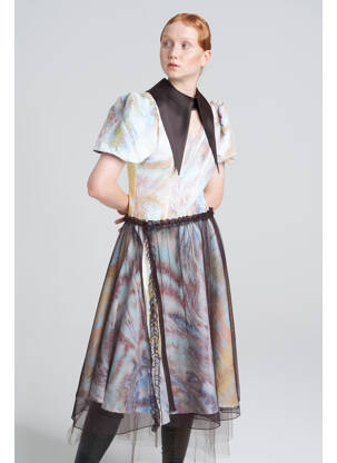 Rochie midi maro YOUNG DESIGNERS femeie