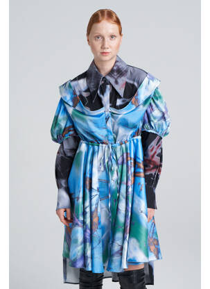 Rochie lungă albastru YOUNG DESIGNERS femeie