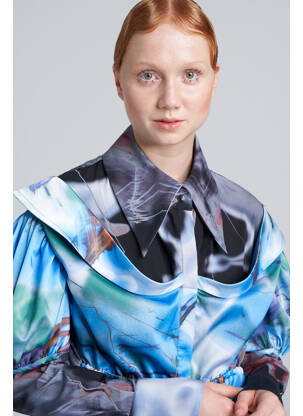 Rochie lungă albastru YOUNG DESIGNERS femeie
