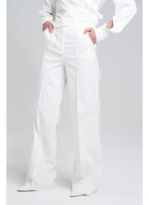 Pantalon drept alb YOUNG DESIGNERS femeie
