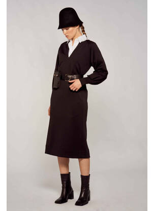 Rochie lungă negru YUGEN femeie