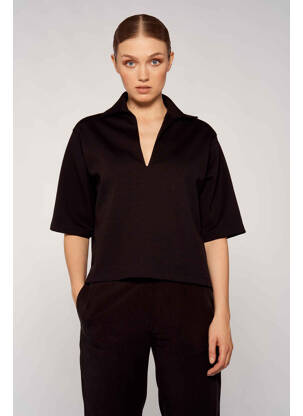 Polo negru YUGEN femeie