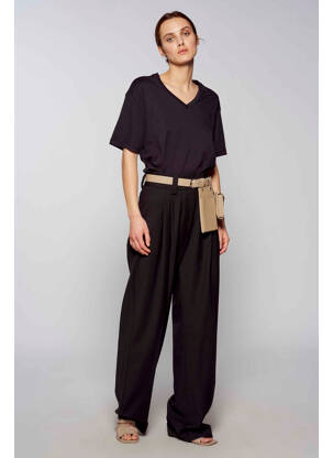 Pantalon drept negru YUGEN femeie
