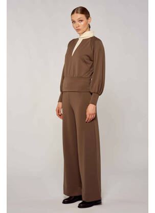 Pantalon evazat maro YUGEN femeie