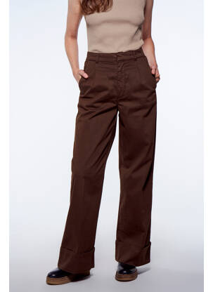 Pantalon drept maro YUGEN femeie
