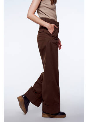 Pantalon drept maro YUGEN femeie