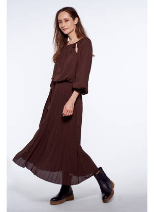Rochie lungă maro YUGEN femeie