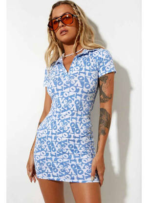Rochie scurtă albastru MOTEL femeie