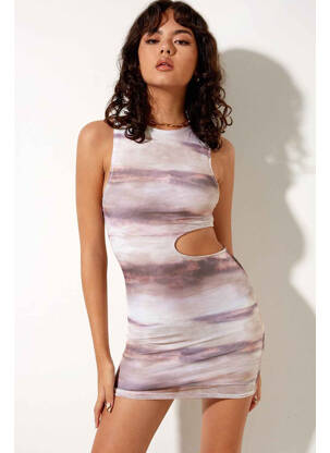 Rochie scurtă bej MOTEL femeie