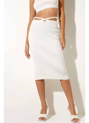 Fustă midi alb MOTEL femeie