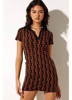 Rochie scurtă maro MOTEL femeie