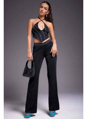 Pantalon evazat negru MOTEL femeie