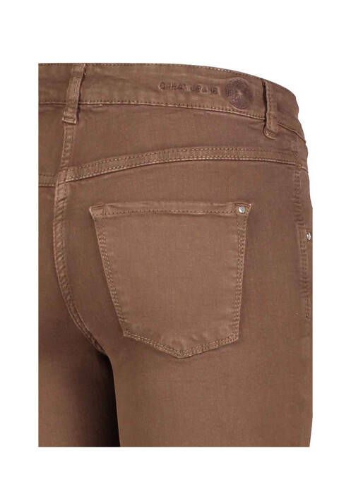 Blugi cu croială slim maro MAC femeie