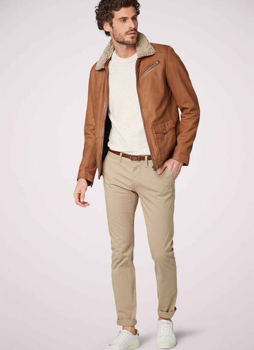 Pantalon chino bej TOM TAILOR bărbat