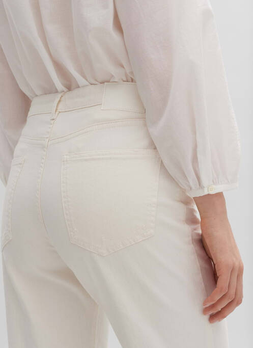 Blugi cu croială dreaptă alb OPUS femeie