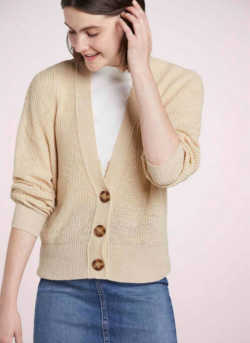 Vestă cu mâneci lungi bej TOM TAILOR femeie