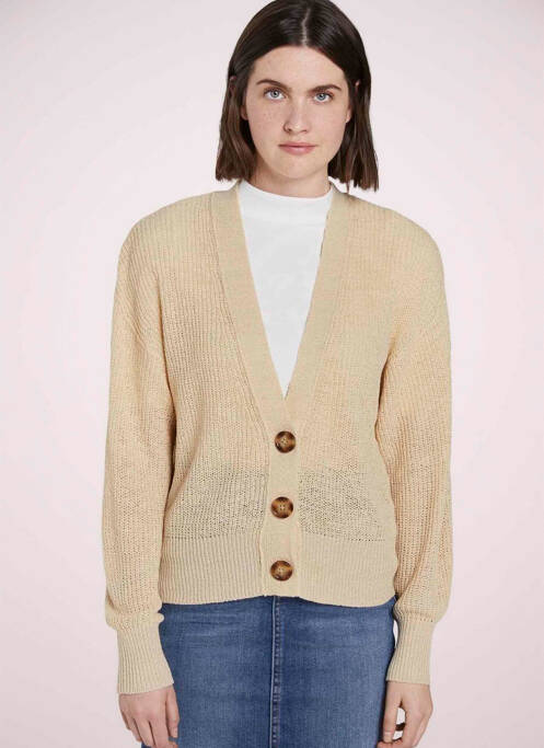 Vestă cu mâneci lungi bej TOM TAILOR femeie