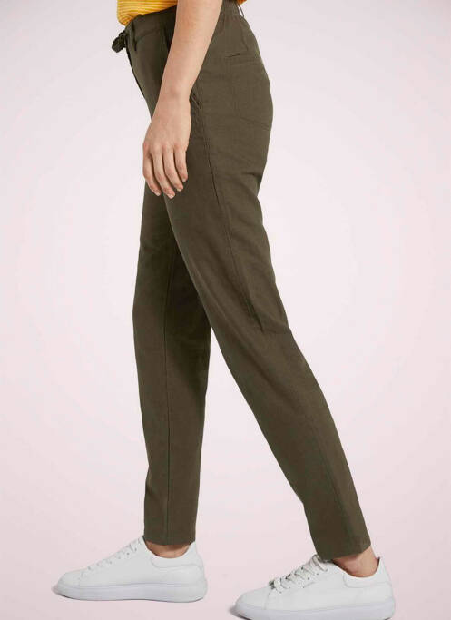 Pantalon slim verde TOM TAILOR femeie