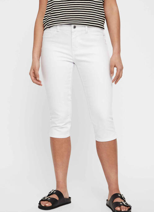 Pantalon trei sferturi alb VERO MODA femeie