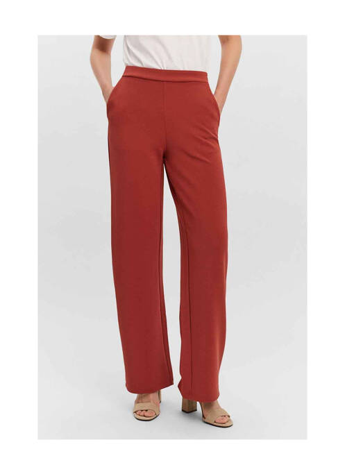 Pantalon larg roșu VERO MODA femme
