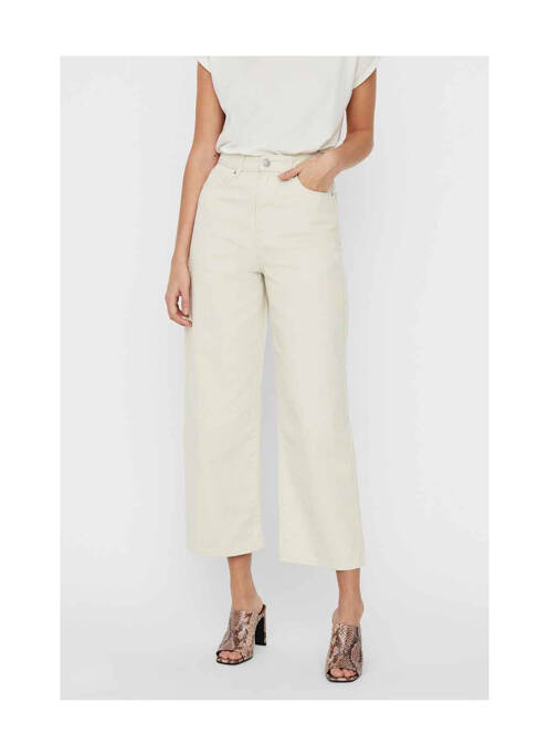 Blugi cu croială largă bej VERO MODA femeie
