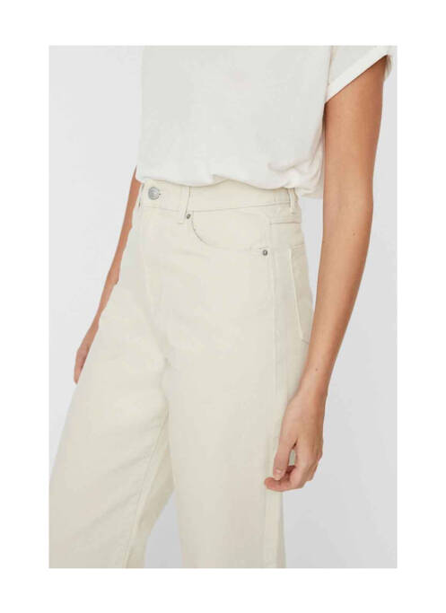 Blugi cu croială largă bej VERO MODA femeie