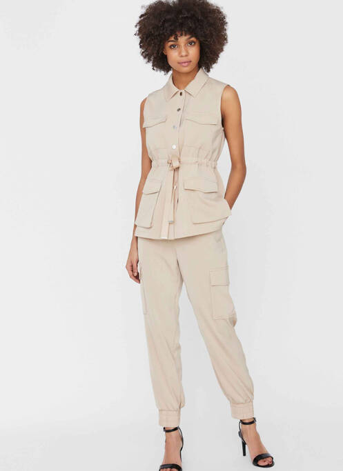Pantalon cargo bej VERO MODA femeie
