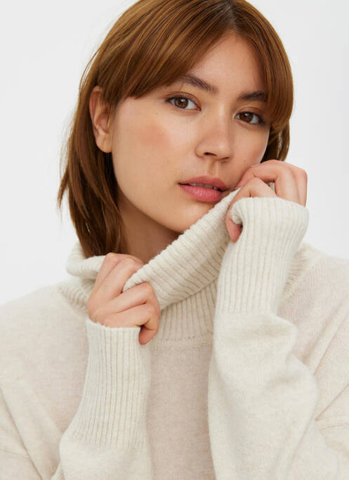 Pulover cu guler înalt bej VERO MODA femeie