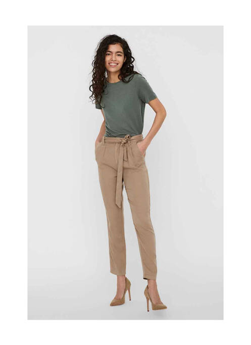 Pantalon slim maro VERO MODA femeie