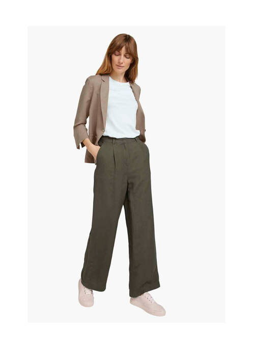 Pantalon evazat verde TOM TAILOR femeie