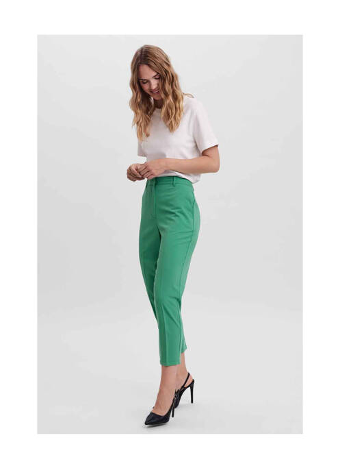 Pantalon slim verde VERO MODA femeie
