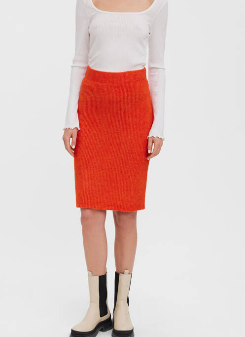 Fustă midi roșu VERO MODA femeie