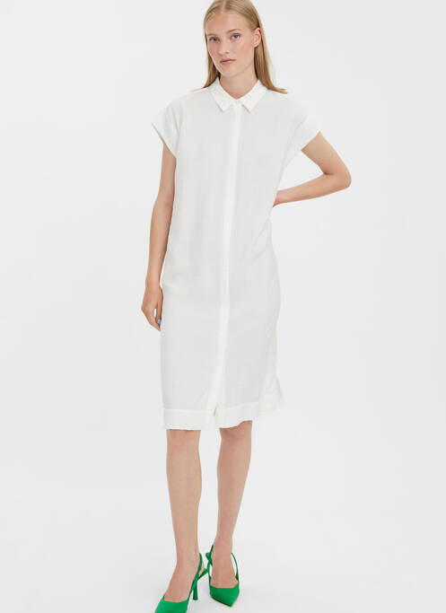 Rochie midi alb VERO MODA femeie