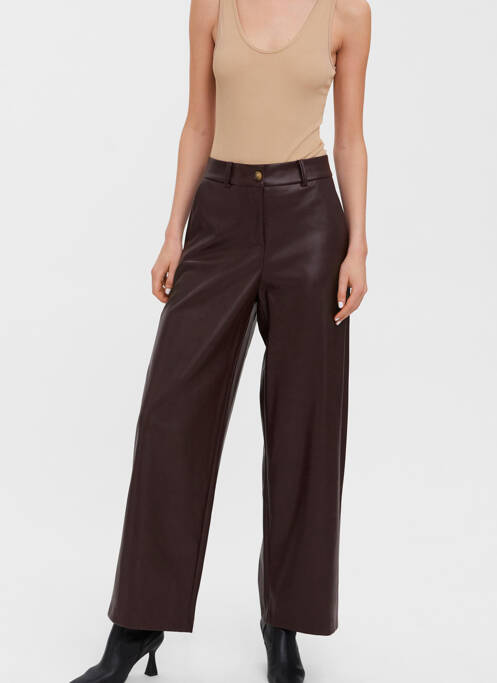 Pantalon larg maro VERO MODA femeie