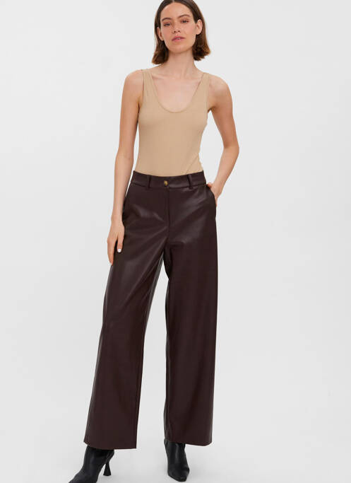Pantalon larg maro VERO MODA femeie