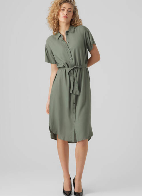 Rochie midi verde VERO MODA femeie