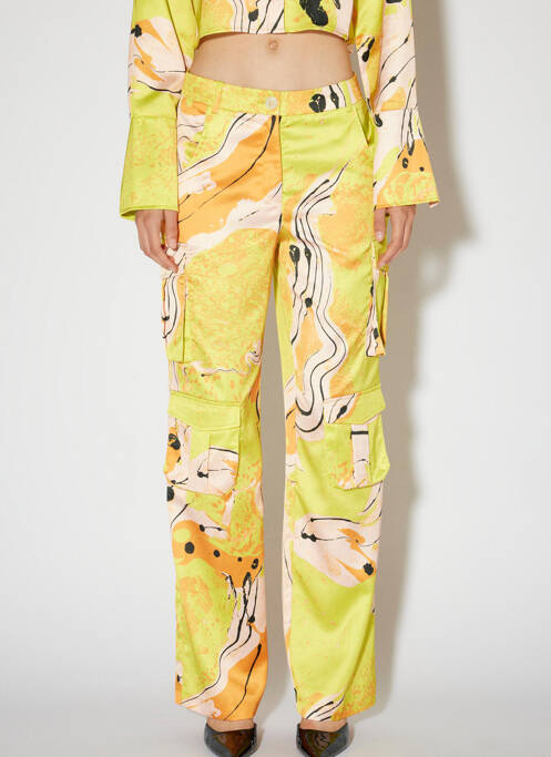 Pantalon chino galben SOMETHING NEW femeie